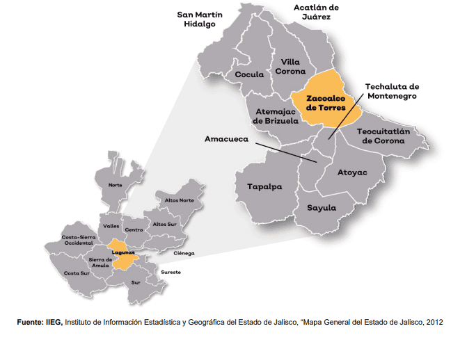 ESPECIAL / Mapa General del Estado de Jalisco, 2012, IIEG&nbsp;