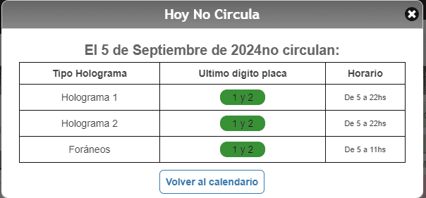  Estos autos son los que deberán descansar mañana. CORTESÍA / Hoy No Circula.