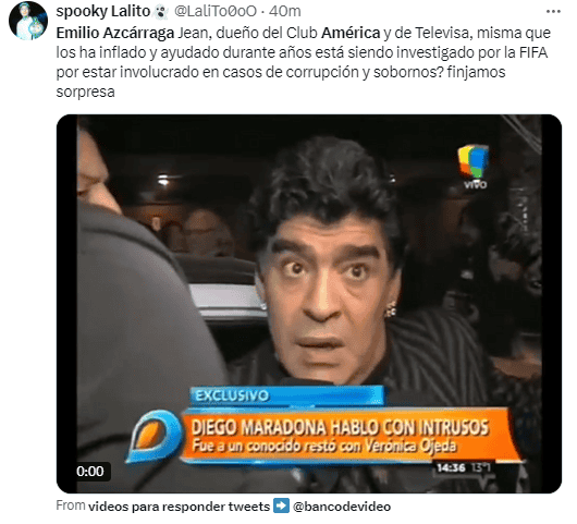  Memes contra Azcárraga y América inundan las redes sociales por corrupción con la FIFA. X -TWITTER- 