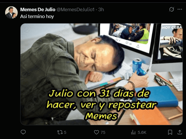 X/  @MemesDeJulio1   