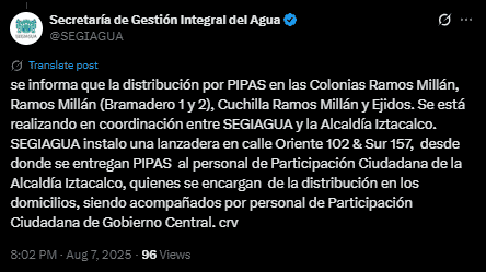 ESPECIAL / X /  @SEGIAGUA