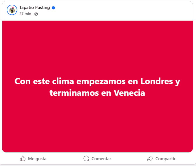 FACEBOOK/ TAPATÍO POSTING 