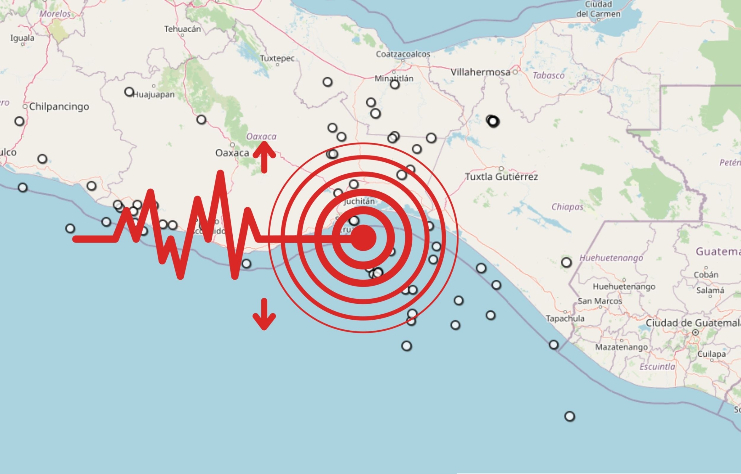 &nbsp;Sismo en Oaxaca. ESPECIAL / SSN