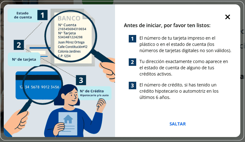&nbsp;La información que solicita la sociedad de información crediticia. ESPECIAL / Buró de Crédito