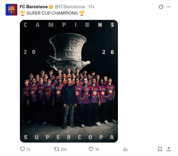 &nbsp;X / @FCBarcelona