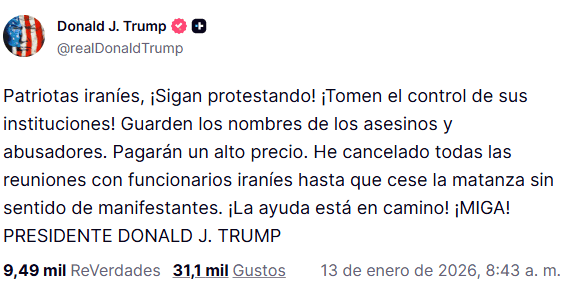 X / @realDonaldTrump&nbsp;