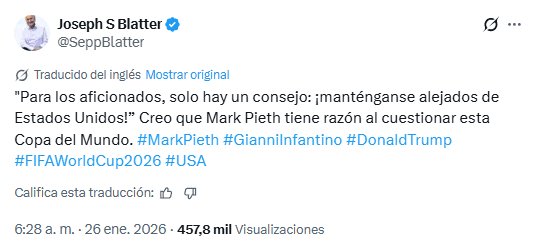 X / @SeppBlatter&nbsp;