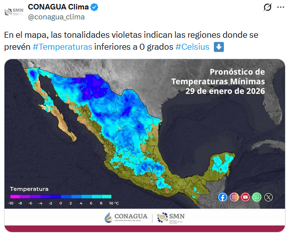 X / @conagua_clima&nbsp;