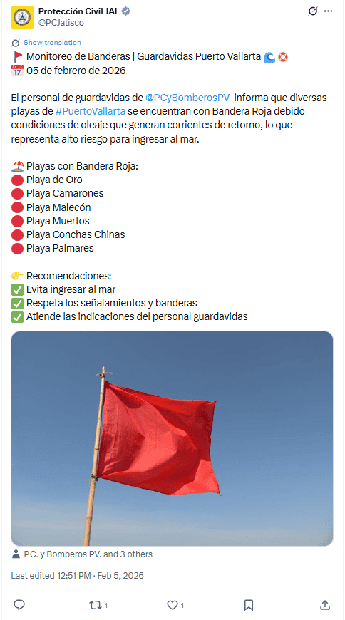 &nbsp;Comunicado de la UPCBJ en redes sociales. X / @PCJalisco