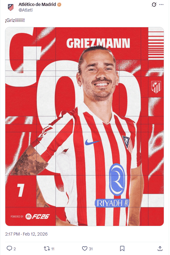 &nbsp;&nbsp;X / @Atleti