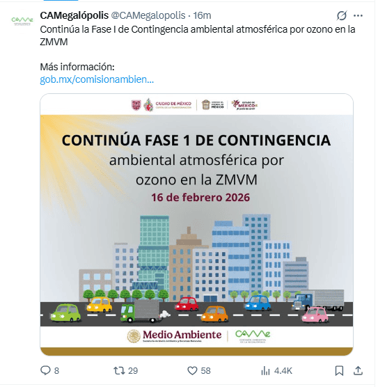 &nbsp;Anuncio oficial de la CAMe. X / @CAMegalopolis
