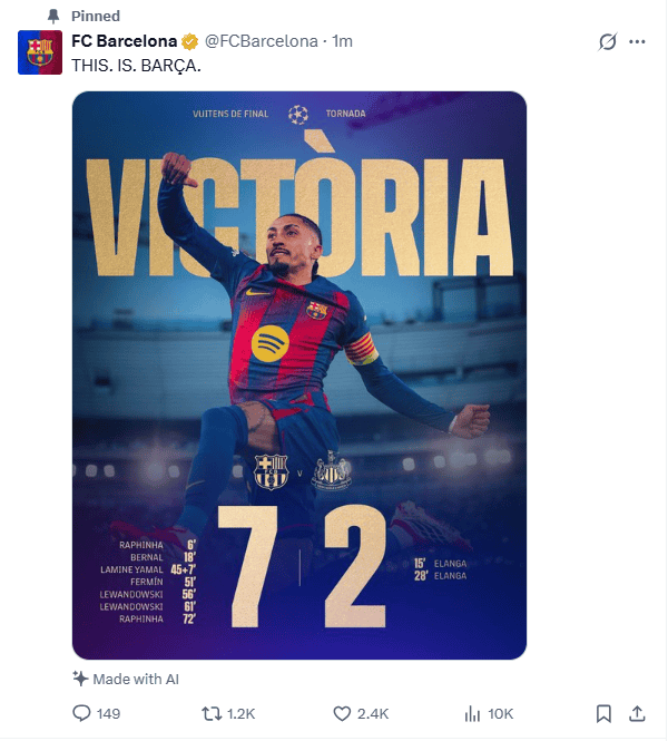 &nbsp;X / @FCBarcelona