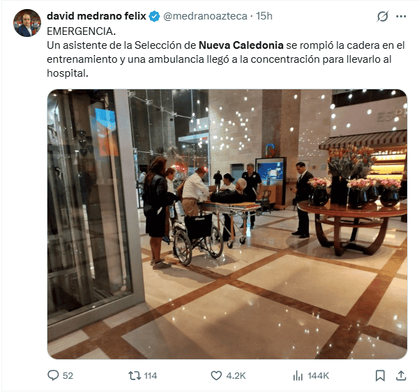 &nbsp;Accidente con integrante del cuerpo médico de Nueva Caledonia. X / @medranoazteca