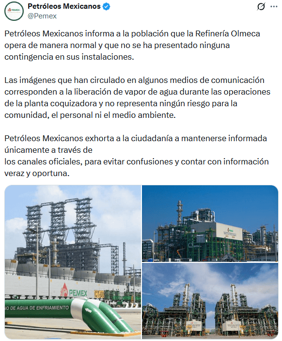 &nbsp;X / @Pemex