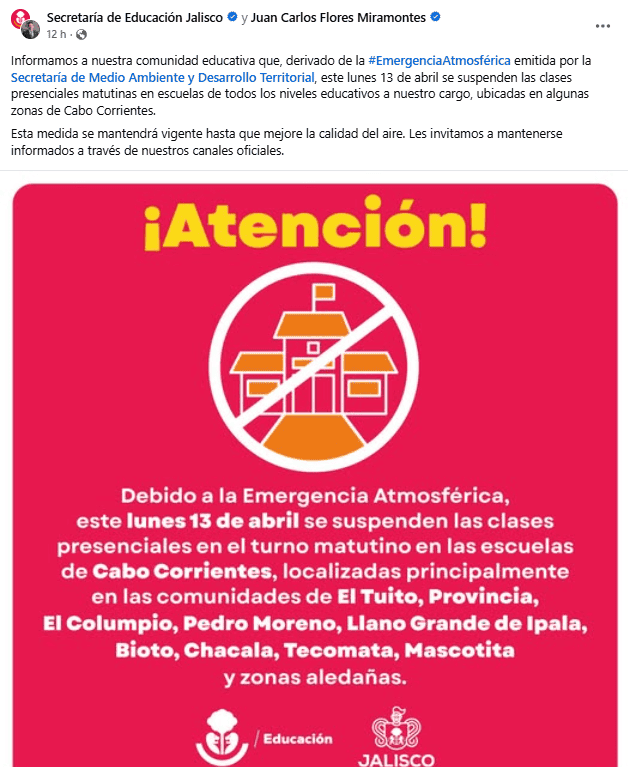 FACEBOOK / Secretaría de Educación Jalisco&nbsp;