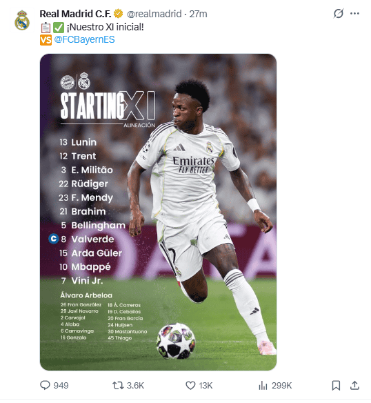 X / @realmadrid&nbsp;