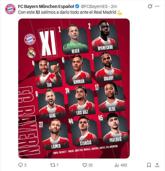 &nbsp;X / @FCBayernES