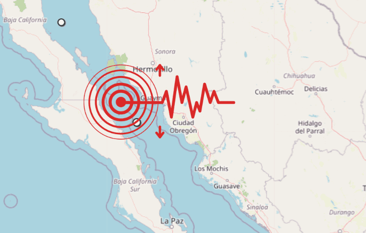 &nbsp;Sismo en Baja California Sur. ESPECIAL / SSN