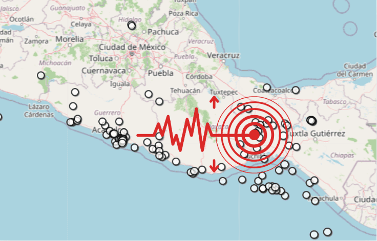 &nbsp;Sismo en Oaxaca. ESPECIAL / SSN