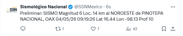 X / @SSNMexico&nbsp;