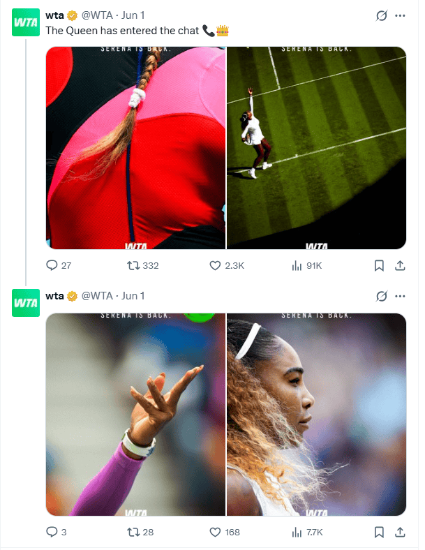 &nbsp;X / @WTA