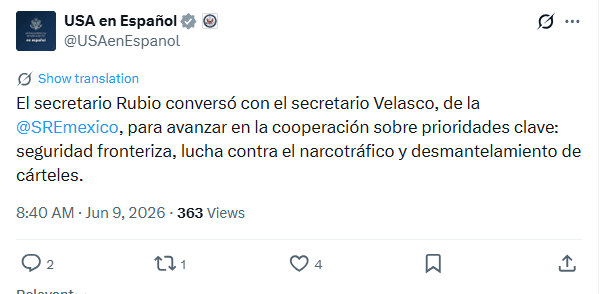 &nbsp;X / @USAenEspanol