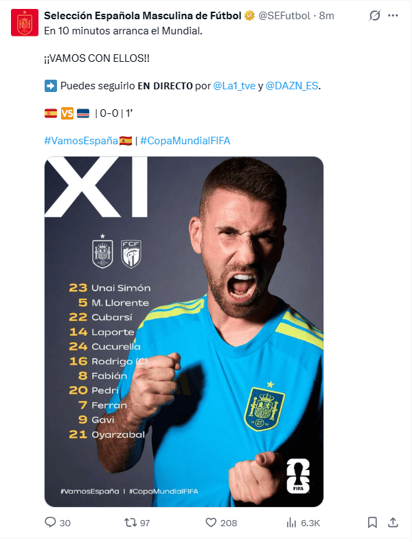 &nbsp;X / @SEFutbol