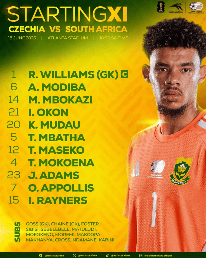 &nbsp;X / @BafanaBafana