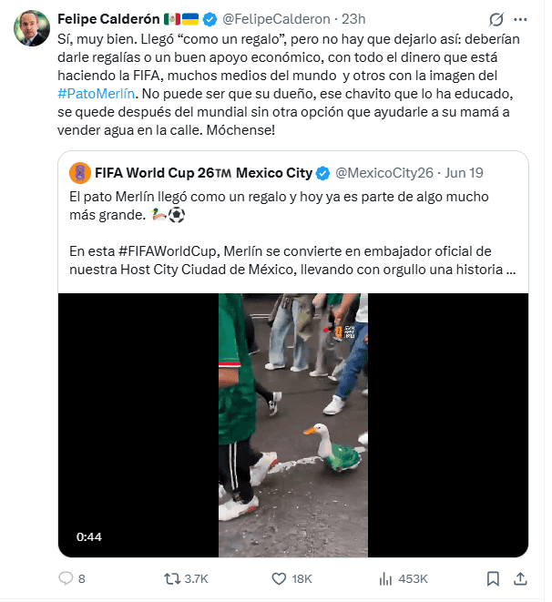 &nbsp;X / @FelipeCalderon