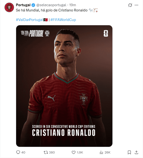 &nbsp;X / @selecaoportugal