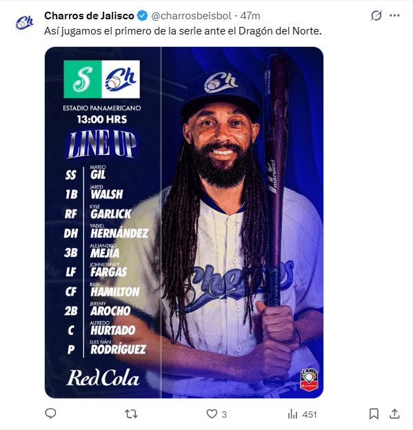 &nbsp;X / @charrosbeisbol