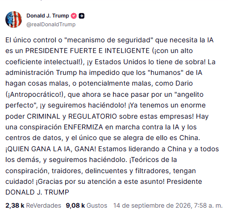 Truth Social / @realDonaldTrump&nbsp;