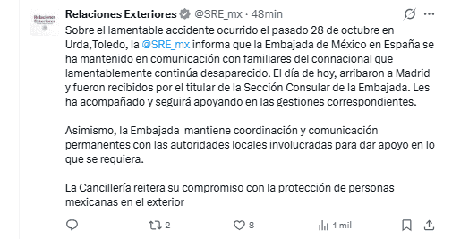 &nbsp;La representación mexicana afirmó que sostiene una coordinación ininterrumpida con las autoridades locales para dar apoyo en lo que se requiera. ESPECIAL
